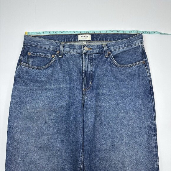 AGOLDE Women Blue Fusion Baggy Wide-Leg Hi-Rise Designer Luxury Jean W31-38/L32 - Picture 10 of 14